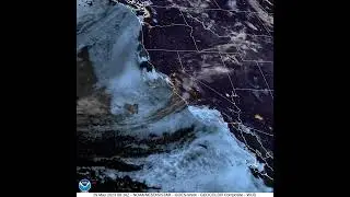 US West Coast Weather via NOAA GOES Satellite | #shorts