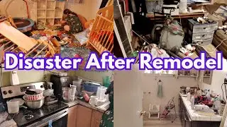 Realistic Disaster Cleaning Motivation After Remodel. Whole House Mess!