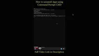 How to uninstall apps or software's using Command Prompt CMD #shorts