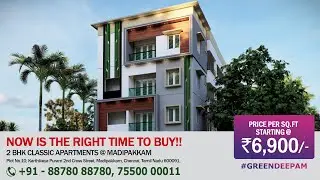 Launching Green Deepam by Green Homes | Walkthrough | 2 BHK | 66 Lakhs Onwards* #greenhomes #chennai