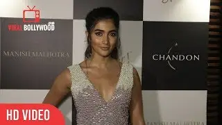 Pooja Hegde At Launch Of Exclusive End Of The Year Bottles Designed By Manish Malhotra