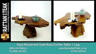PJ_MAK_MJ303 Raja Reclaimed Teak Root Coffee Table 1 Leg w80 h45 d60cm