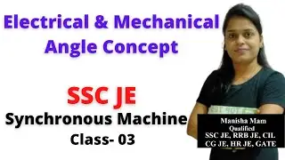 Electrical & Mechanical Angle Concept in Hindi, Synchronous Machine for SSC JE Class- 3