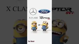 Mercedes X-Class vs Ford Raptor F150 minions style #tiktok #funny #pickup #car #luxury #offroad #fyp