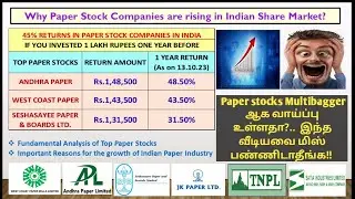 Paper Stock Companies in Indian Share Market | Fundamental analysis #tamil