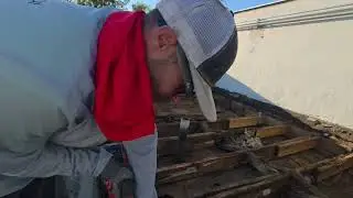 How to replace wood roof deck due to dry rot 1 man 1 Mission that day Part 1 Snooze fall asleep work