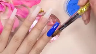 Diseño en Tono Azul con Decoración y Cristales 💙💙