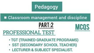 classroom management and discipline fpsc mcqs ||part:2||