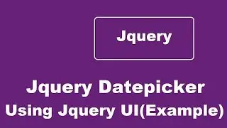 Jquery Datepicker Using Jquery UI With Example