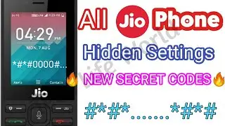 🔥Crazy secret Codes to open Hidden Settings in jio phones🔥