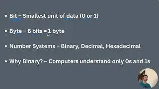 Bits, Bytes & Number Systems Explained | Computer Basics