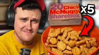 Я пытался съесть 100 куриных наггетсов.