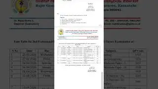 Rguhs Final year exams time table 4th year Mbbs#mbbs #mbbslife #mbbsstudent #medical #studynotes