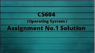 CS604 Assignment No.1 Solution Fall 2020