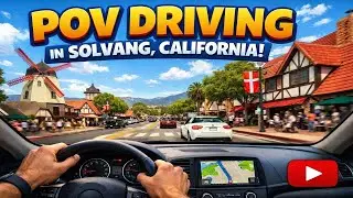 POV | Driving Solvang at Christmas | European Village in California