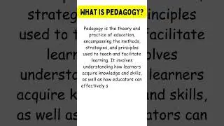 Pedagogy Basic Principles Explained #definition #short #viral