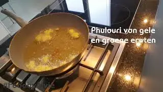 Phulauri van gele en groene erwten