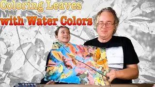 Hand Coloring a Black and White Photo with Watercolors - Fall Leaves - Deckled Edges