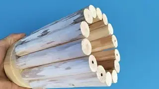 Woodturning projects for beginner - Making a beautiful pencil case using simple lathe
