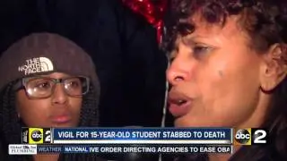 Vigil for 15-year-old student stabbed to death in Milford Mill