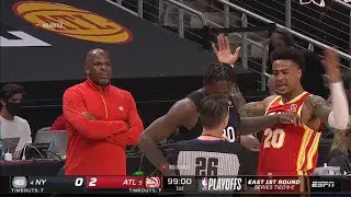 John Collins chauffe Julius Randle 👀 Hawks vs Knicks Game 3