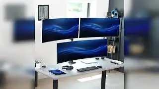Review: VIVO Pneumatic Arm Triple Ultrawide Monitor Extra Tall Desk Mount for Up to 49 inch Sc...