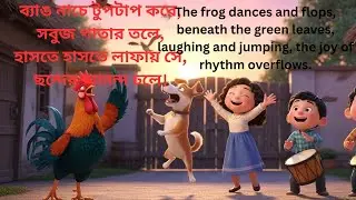 🎶 Animal Dance Song Bangla | ব্যাঙ নাচে কুকুর ঢোল বাজায় | Kids 3D Cartoon Animation
