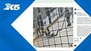 Man caught on camera pushing youth hockey refs at Kraken Community Iceplex