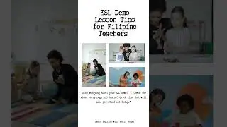 ESL Demo Lesson Tips for Filipino Teachers