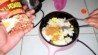 MEMASAK NASI GORENG DI PANCI LISTRIK POOOOLLL PEDAAASSS || PANCI ELEKTRIK
