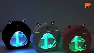 Little Devil Humidifier 300ML Small Cute Portable Air Cool Mist Humidifier with Light for Home Offic