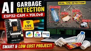 AI Garbage Detection System using ESP32-CAM | YOLOv8 + Python + OpenCV
