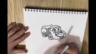 How to draw Lightning McQueen