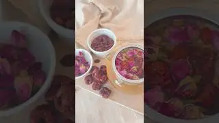 My go-to beauty tea with rose, goji, and dates&mdash;rich in iron, skin-brightening, and so easy to make🌹