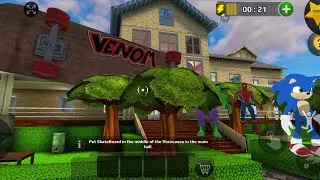 Scary Teacher 3D - Update Giant skateboard / Spiderman and Sonic walk with Skateboard / Gameplay