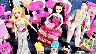 32 Minutes Satisfying with Unboxing Barbie Princess House & Bedroom Collection Toys Review | ASMR