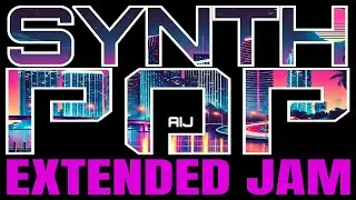 Retro 80s Synthwave GUITAR  Backing Track D minor Jam Dm [EXTENDED  VERSION]