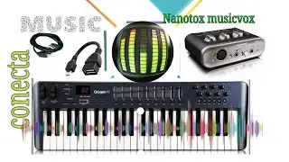 como conectar un interfaz de audio y controlador midi en un dispositivo mobil