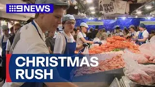 Thousands flock to markets in last-minute Christmas rush | 9 News Australia