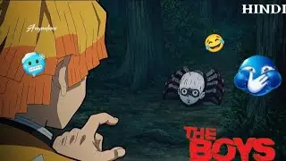 Zenitsu Vs spider demon -funny scenes || demon slayer in hindi || demon slayer funny moments 😛😂