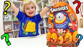 Father & Son TOY EGG SURPRISE TIME! (Scary Dinosaur!)
