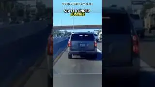 Instant Karma For Driving In An Emergency Lane!