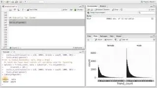 Statistics 'by' Gender - Data Analysis with R