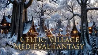 Medieval Celtic Fantasy Village 🔥 Cozy Highlands Forest Ambience | Deep Sleep Ambient Music