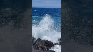Powerful Ocean Waves in Tenerife | Nature Sound | Atlantic Waves & Volcanic Rocks in 4k #Shorts