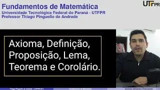 Significado de Axioma, Definição, Proposição, Lema, Teorema e Corolário.
