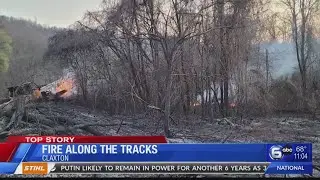 Collaborative effort subdues fire along railroad tracks in Anderson County