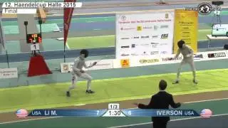 Haendelcup 2015 Final Iverson USA vs Li USA