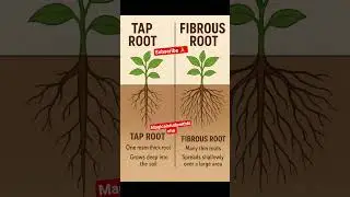😊😍 Types of roots / Tap root and fibrous root difference #viral #ytshorts #trending #youtubeshorts
