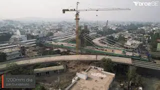 Extradosed Railway over bridge across Madan mahal station in Jabalpur